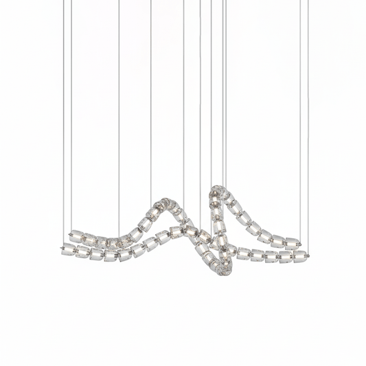 Gabriel Waveform LED Chandelier - Dimmable, Modern Design, Energy Effi