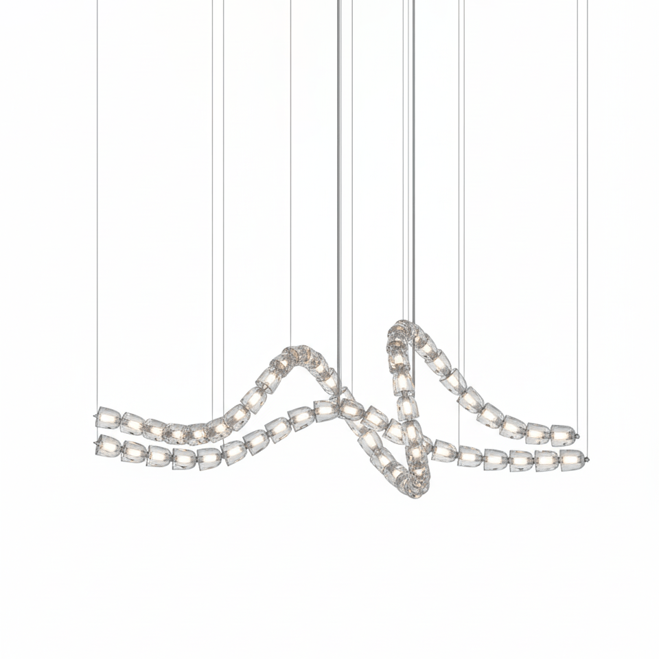 Gabriel Waveform LED Chandelier - Dimmable, Modern Design, Energy Effi