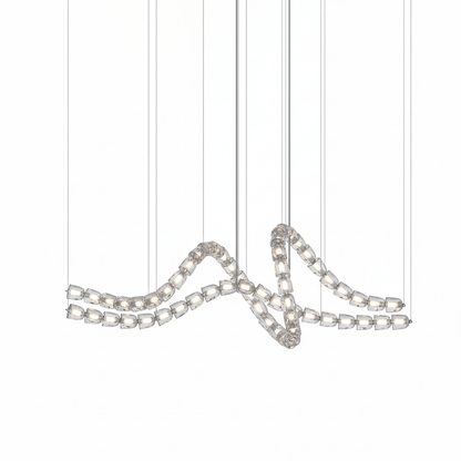 Gabriel Waveform LED Chandelier - Dimmable, Modern Design, Energy Effi