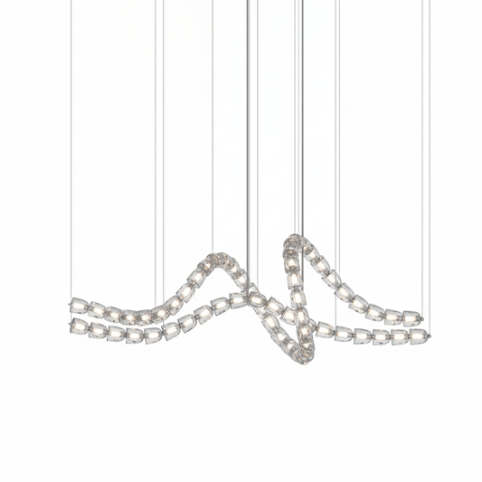 Gabriel Waveform LED Chandelier - Dimmable, Modern Design, Energy Effi