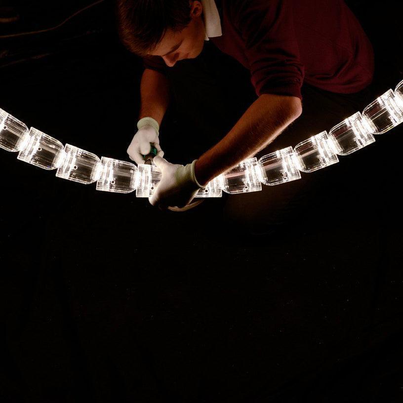 Gabriel Infinity Loop LED Chandelier - Dimmable, Modern Design