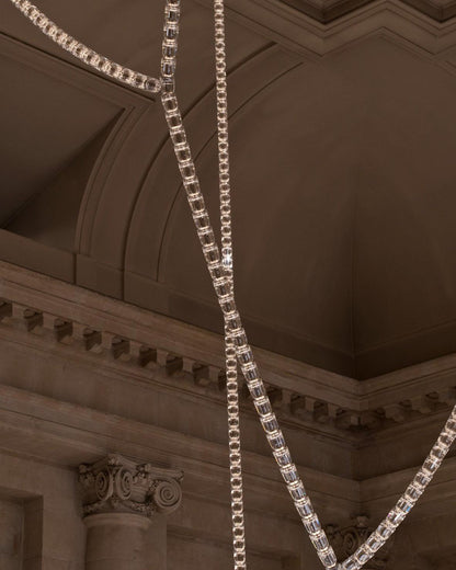 Gabriel Chrome Chandelier - Elegant Design with Adjustable Height & LE
