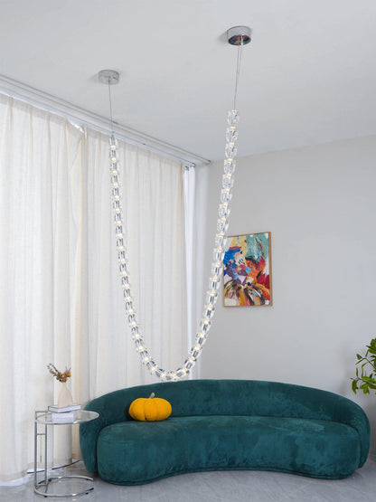 Gabriel Chrome Chandelier - Elegant Design with Adjustable Height & LE