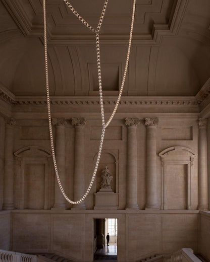 Gabriel Chrome Chandelier - Elegant Design with Adjustable Height & LE