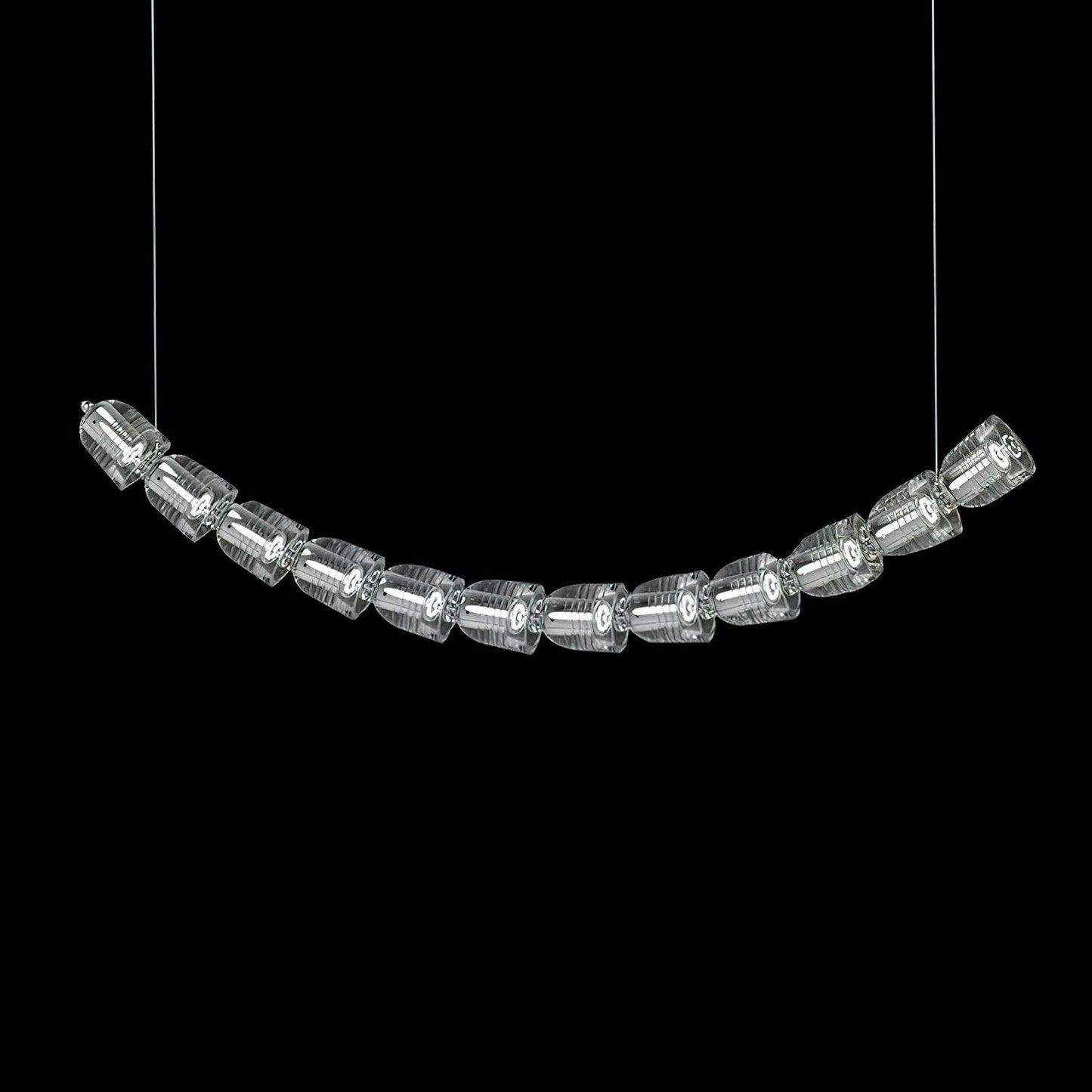 Gabriel Curved LED Chandelier | Custom Size, Dimmable, Elegant Design