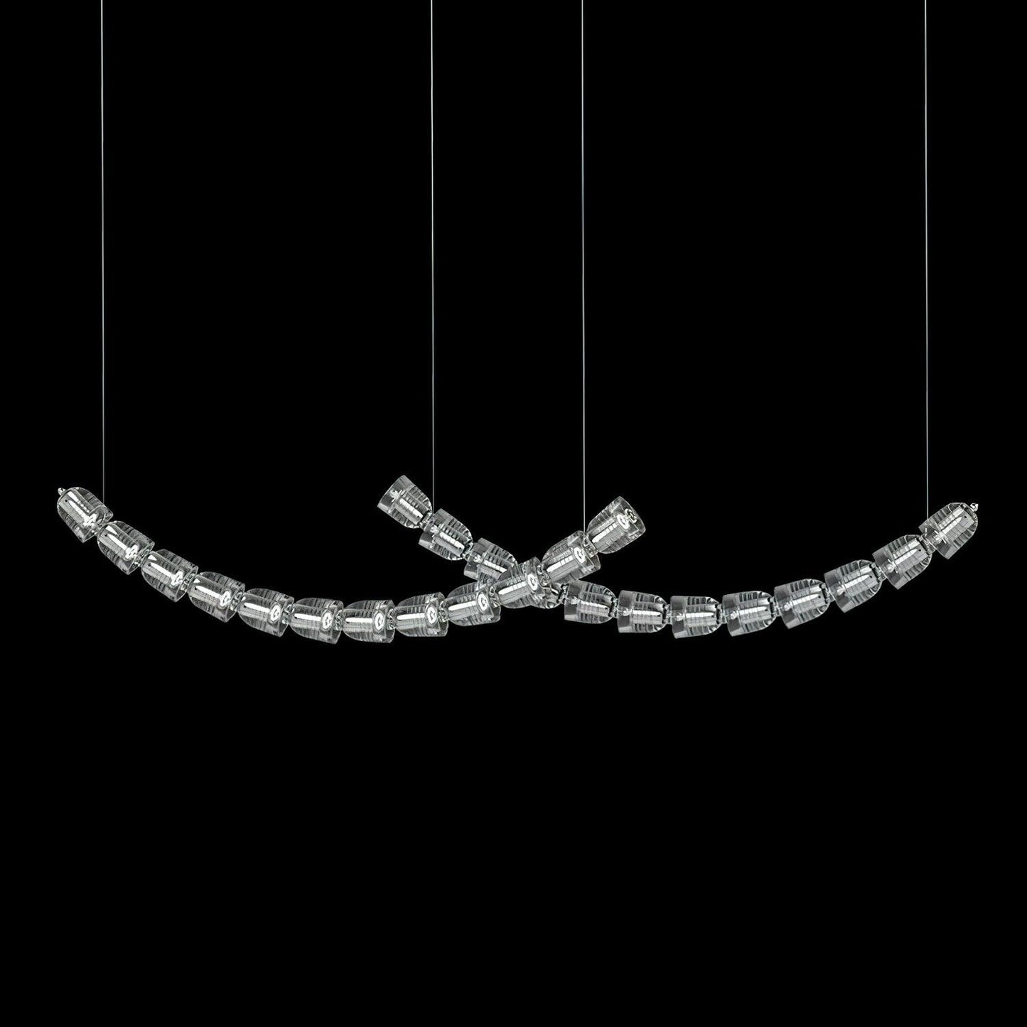 Gabriel Curved LED Chandelier | Custom Size, Dimmable, Elegant Design