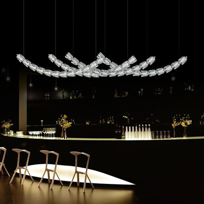 Gabriel Curved LED Chandelier | Custom Size, Dimmable, Elegant Design