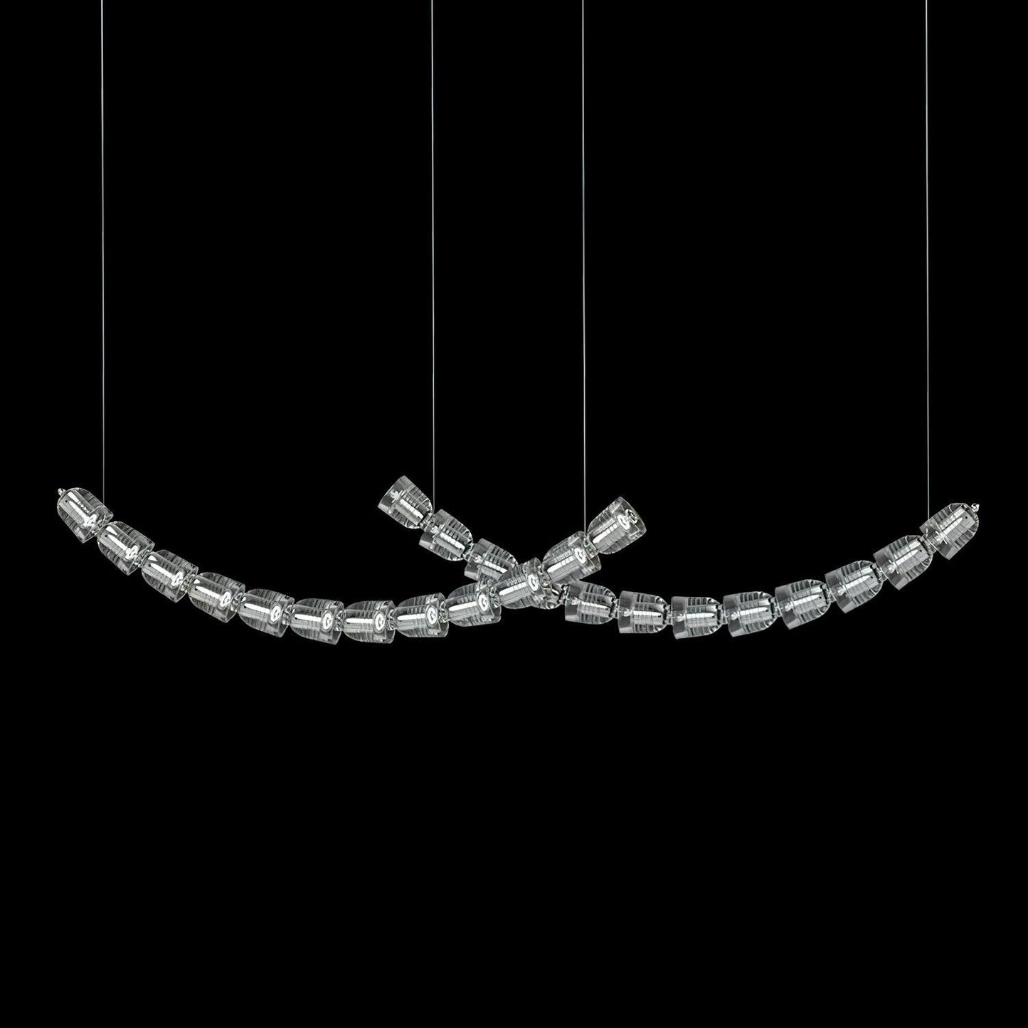 Gabriel Curved LED Chandelier | Custom Size, Dimmable, Elegant Design
