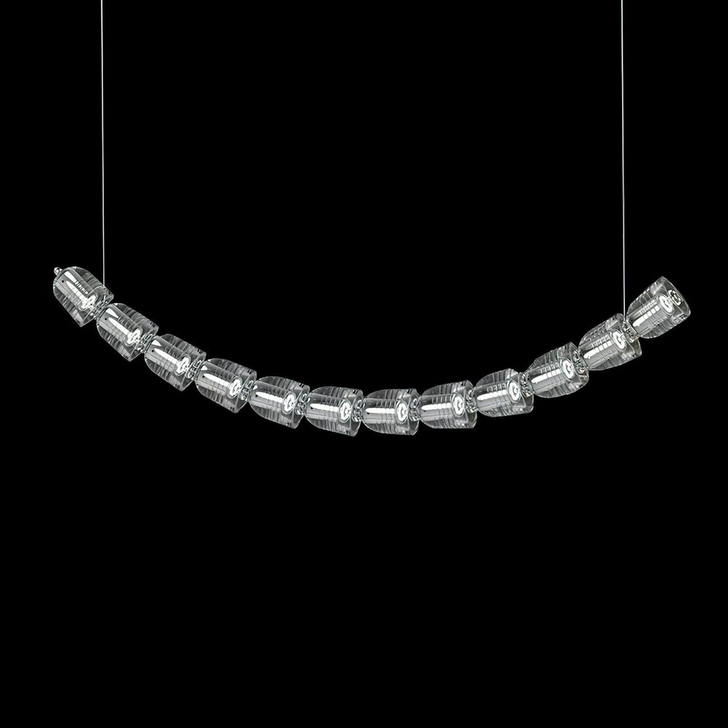 Gabriel Curved LED Chandelier | Custom Size, Dimmable, Elegant Design