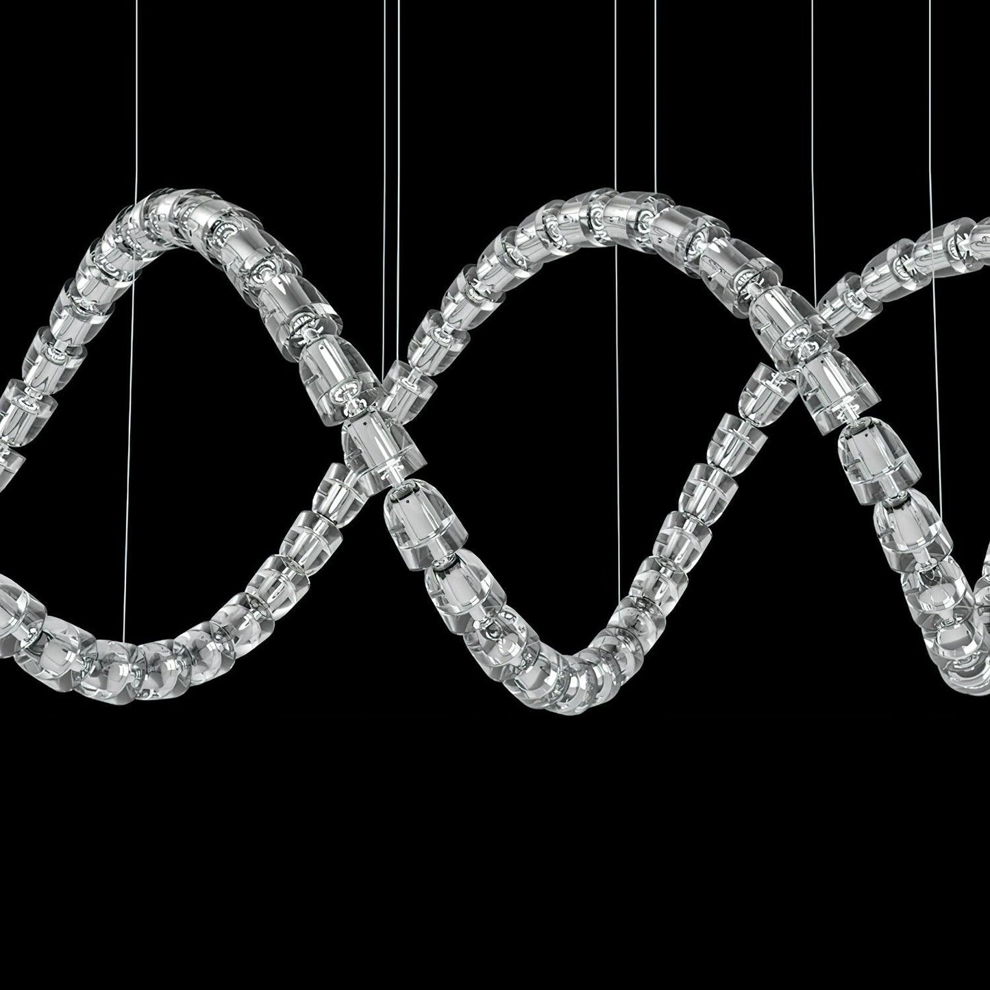 Gabriel Infinity Loop LED Chandelier - Dimmable, Modern Design
