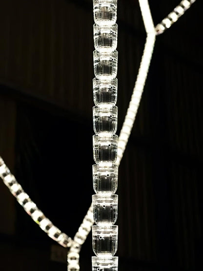 Gabriel Curved LED Chandelier | Custom Size, Dimmable, Elegant Design
