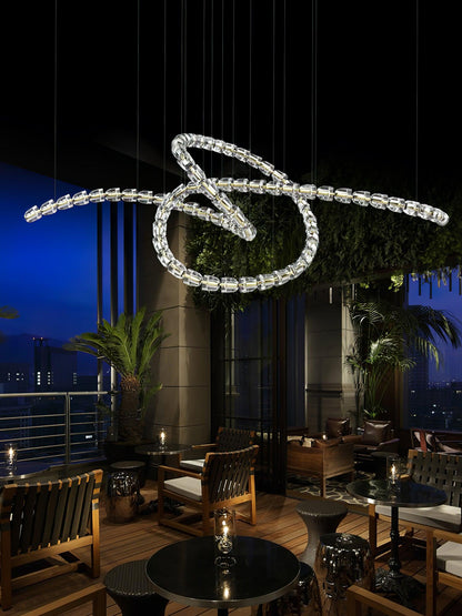 Gabriel Twist LED Chandelier | Custom Sizes, Energy-Efficient Lighting