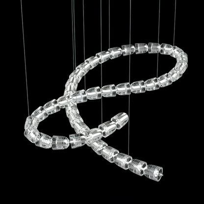 Gabriel Twist LED Chandelier | Custom Sizes, Energy-Efficient Lighting