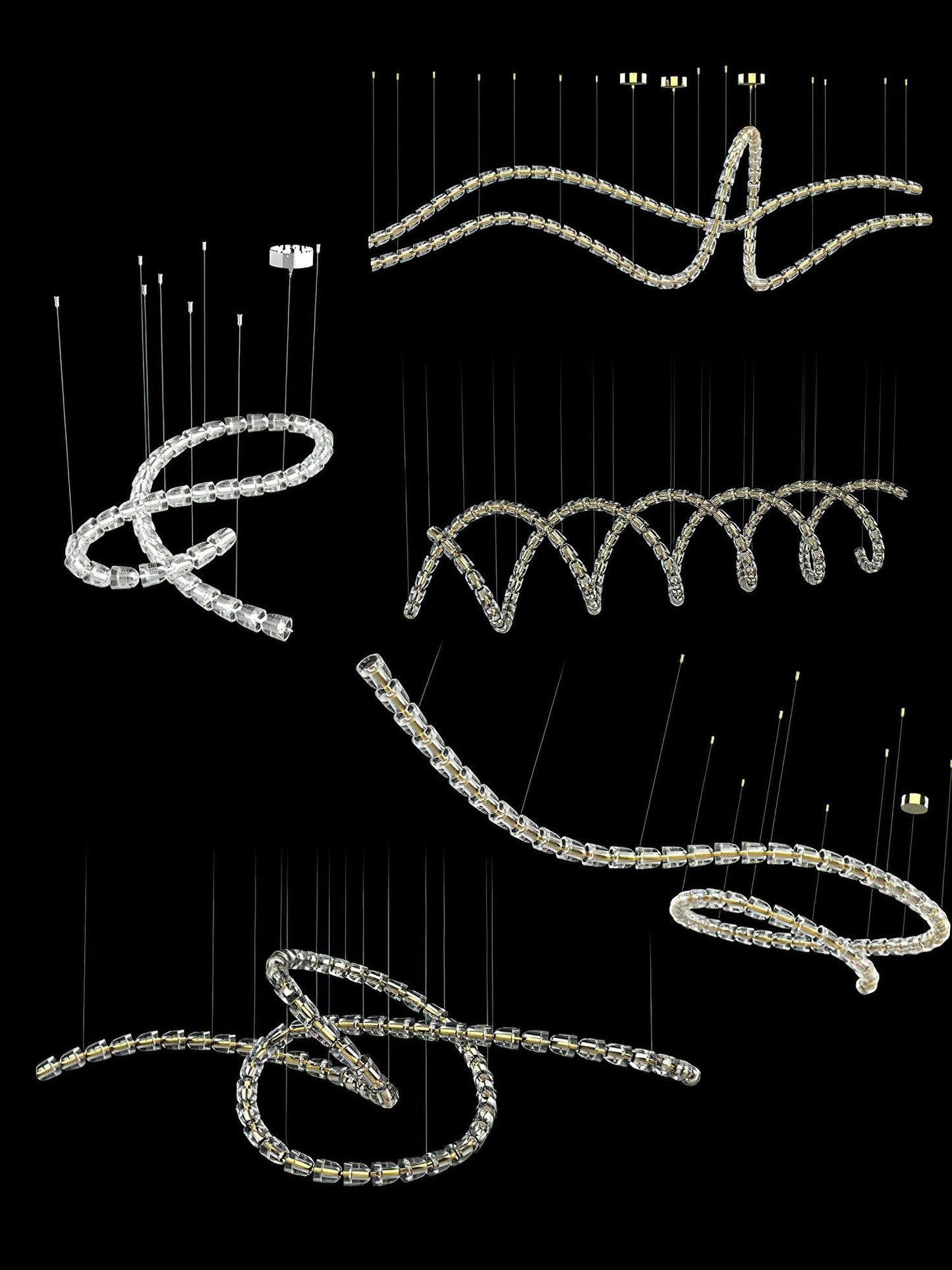 Gabriel Knot LED Chandelier | Custom Size, Dimmable, Elegant Design