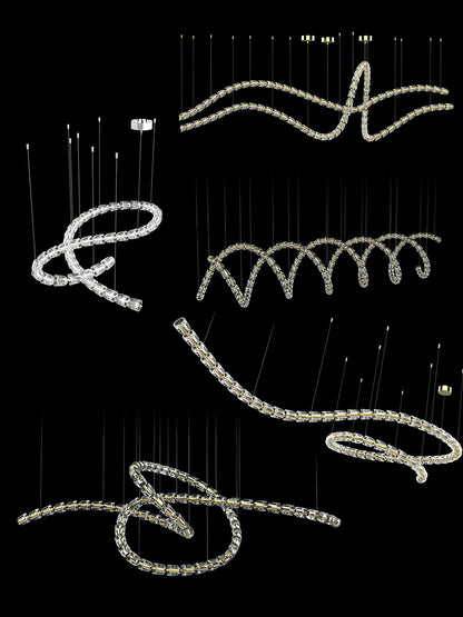 Gabriel Knot LED Chandelier | Custom Size, Dimmable, Elegant Design