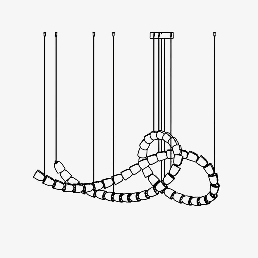 Gabriel Knot LED Chandelier | Custom Size, Dimmable, Elegant Design
