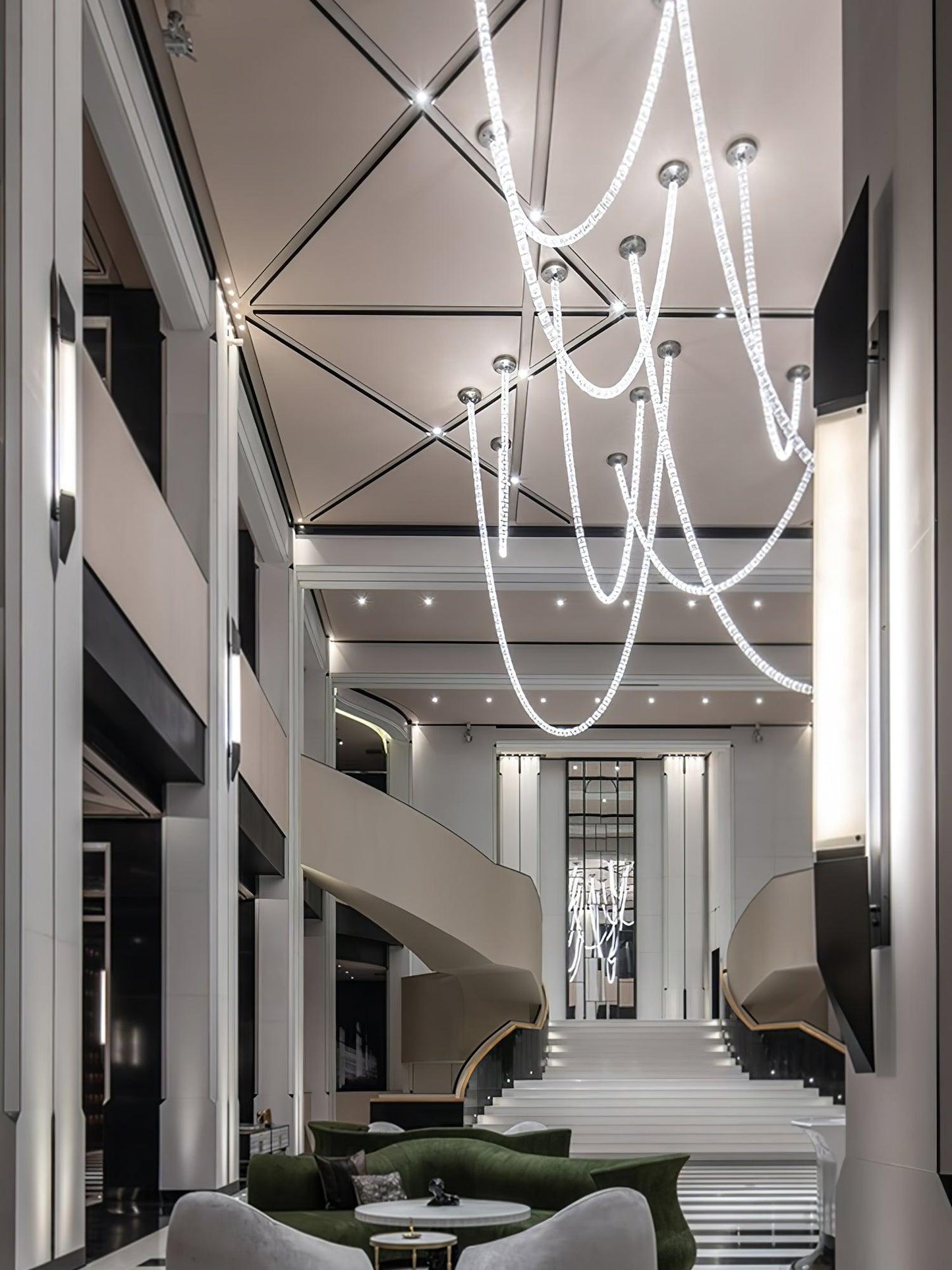 Gabriel Knot LED Chandelier | Custom Size, Dimmable, Elegant Design
