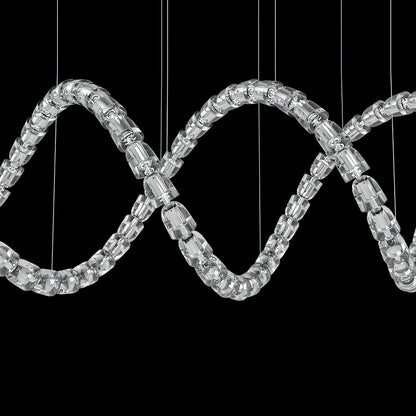 Gabriel Wave Modern LED Chandelier with Dimmable Lighting & Energy Eff
