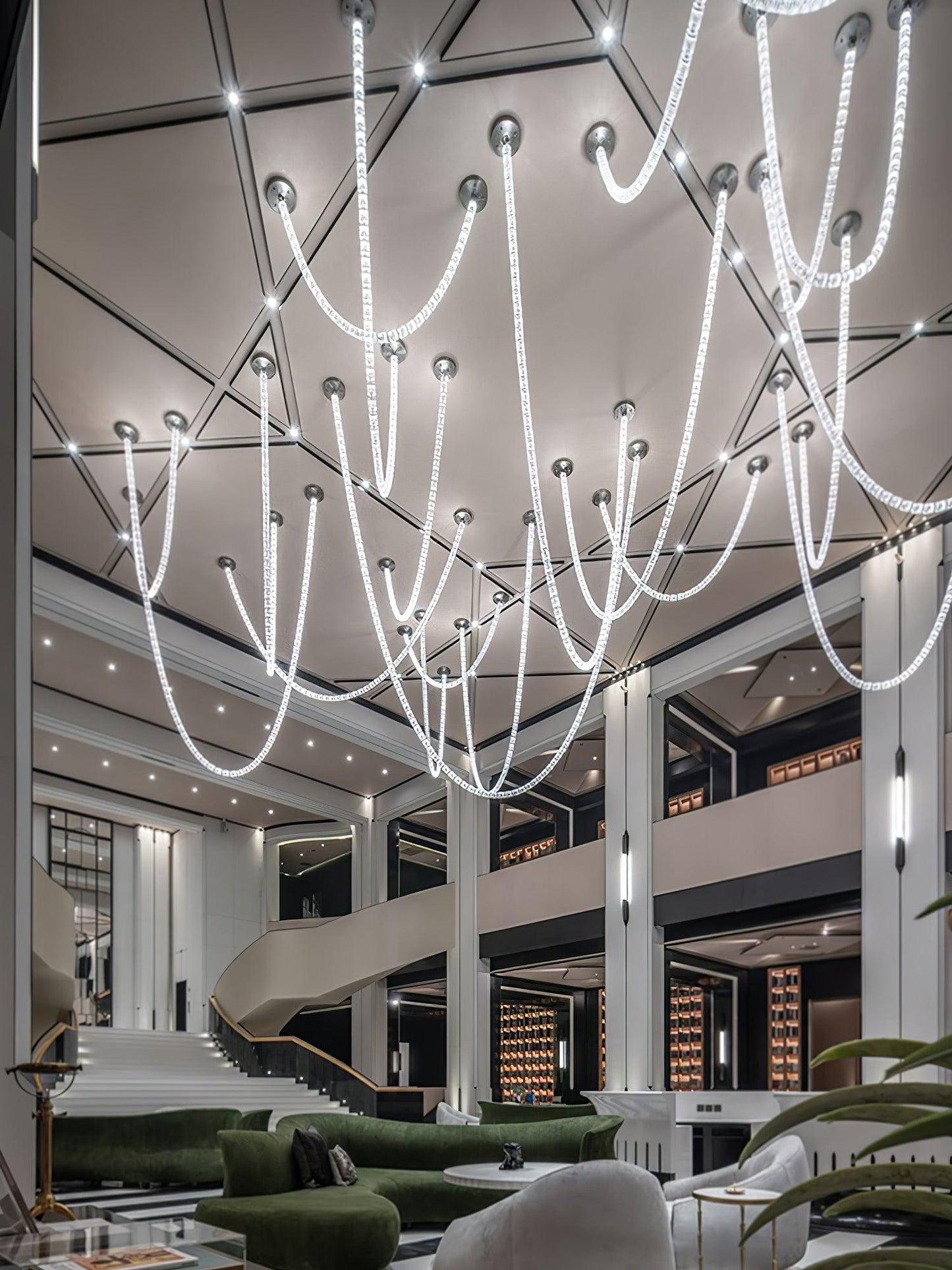 Gabriel Cascade LED Chandelier - Modern Design, Dimmable Brightness
