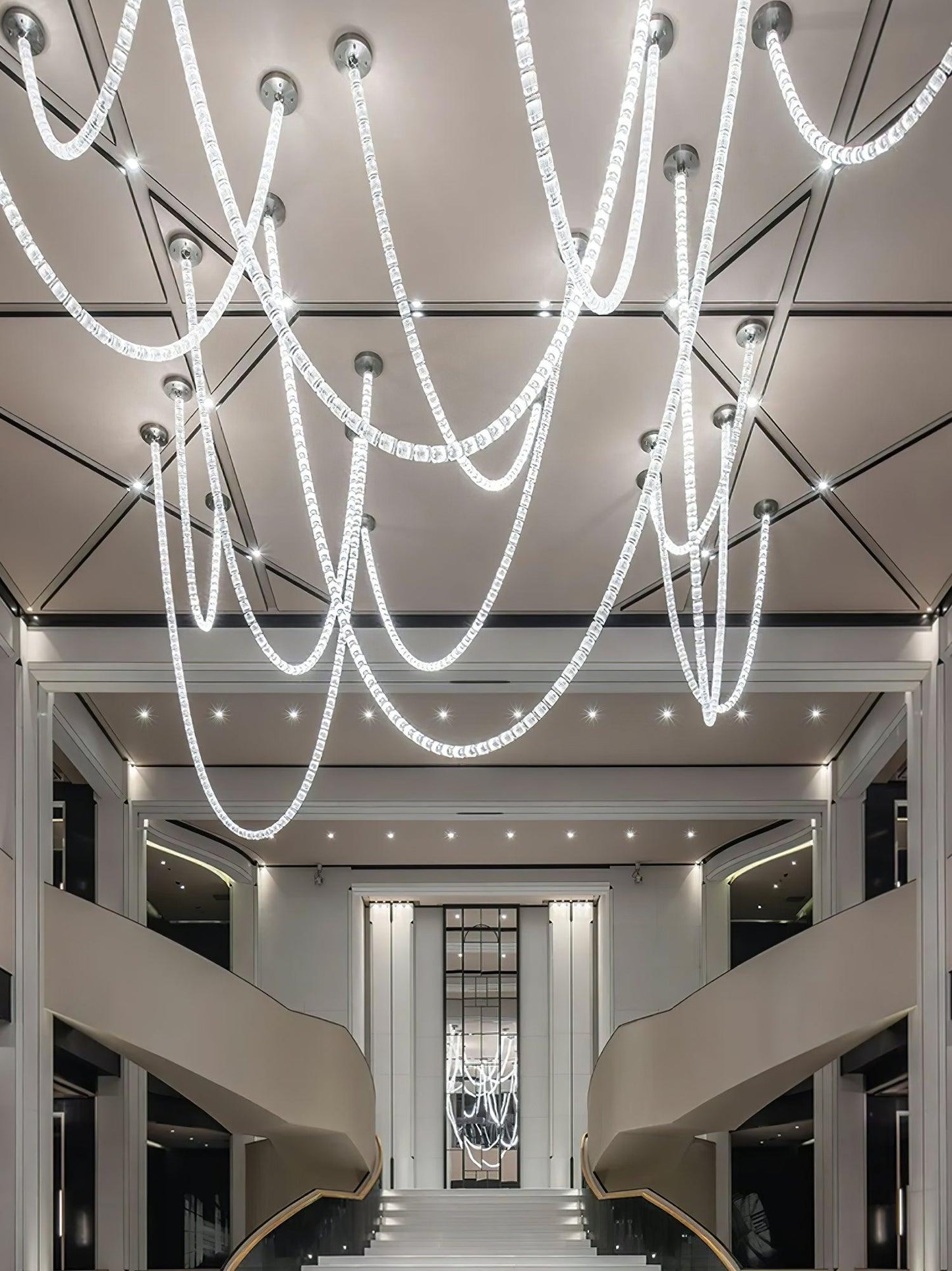 Gabriel Twist LED Chandelier | Custom Sizes, Energy-Efficient Lighting