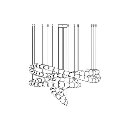 Gabriel Chrome Chandelier - Elegant Design with Adjustable Height & LE