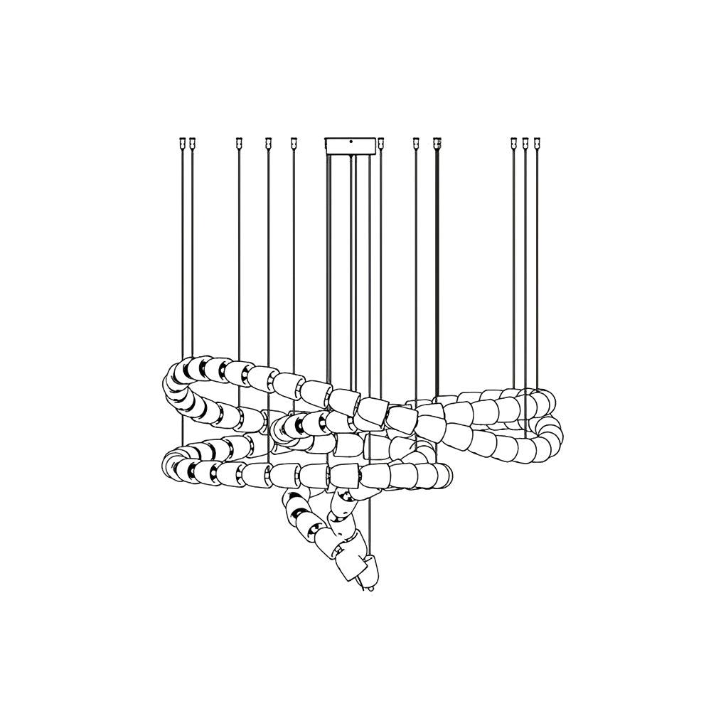 Gabriel Gold Chandelier - Elegant Design with Adjustable Brightness