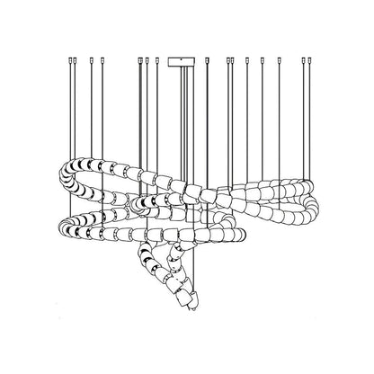 Gabriel Chrome Chandelier - Elegant Design with Adjustable Height & LE