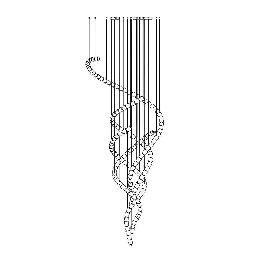 Gabriel Chrome Chandelier - Elegant Design with Adjustable Height & LE