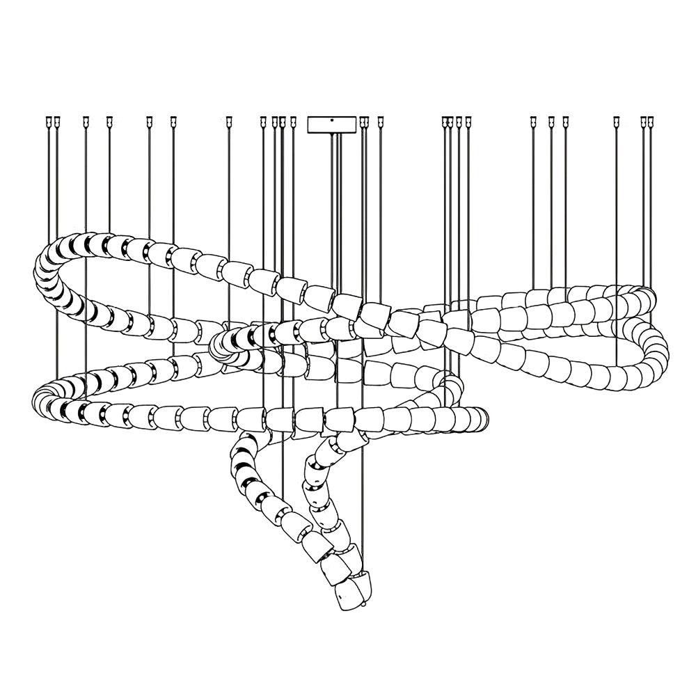 Gabriel Chrome Chandelier - Elegant Design with Adjustable Height & LE
