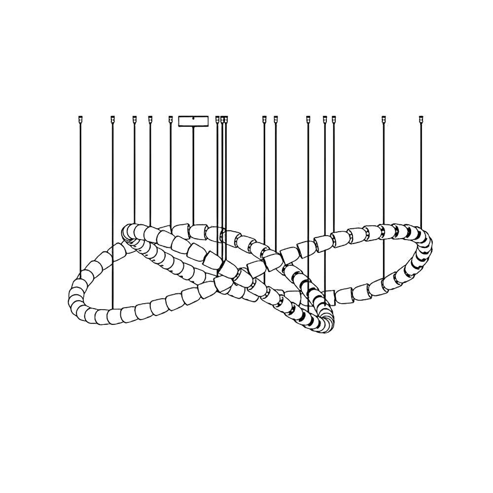 Gabriel Chrome Chandelier - Elegant Design with Adjustable Height & LE