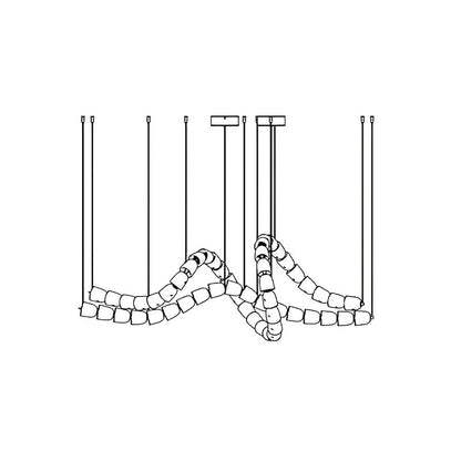 Gabriel Chrome Chandelier - Elegant Design with Adjustable Height & LE
