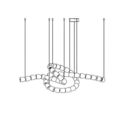 Gabriel Chrome Chandelier - Elegant Design with Adjustable Height & LE