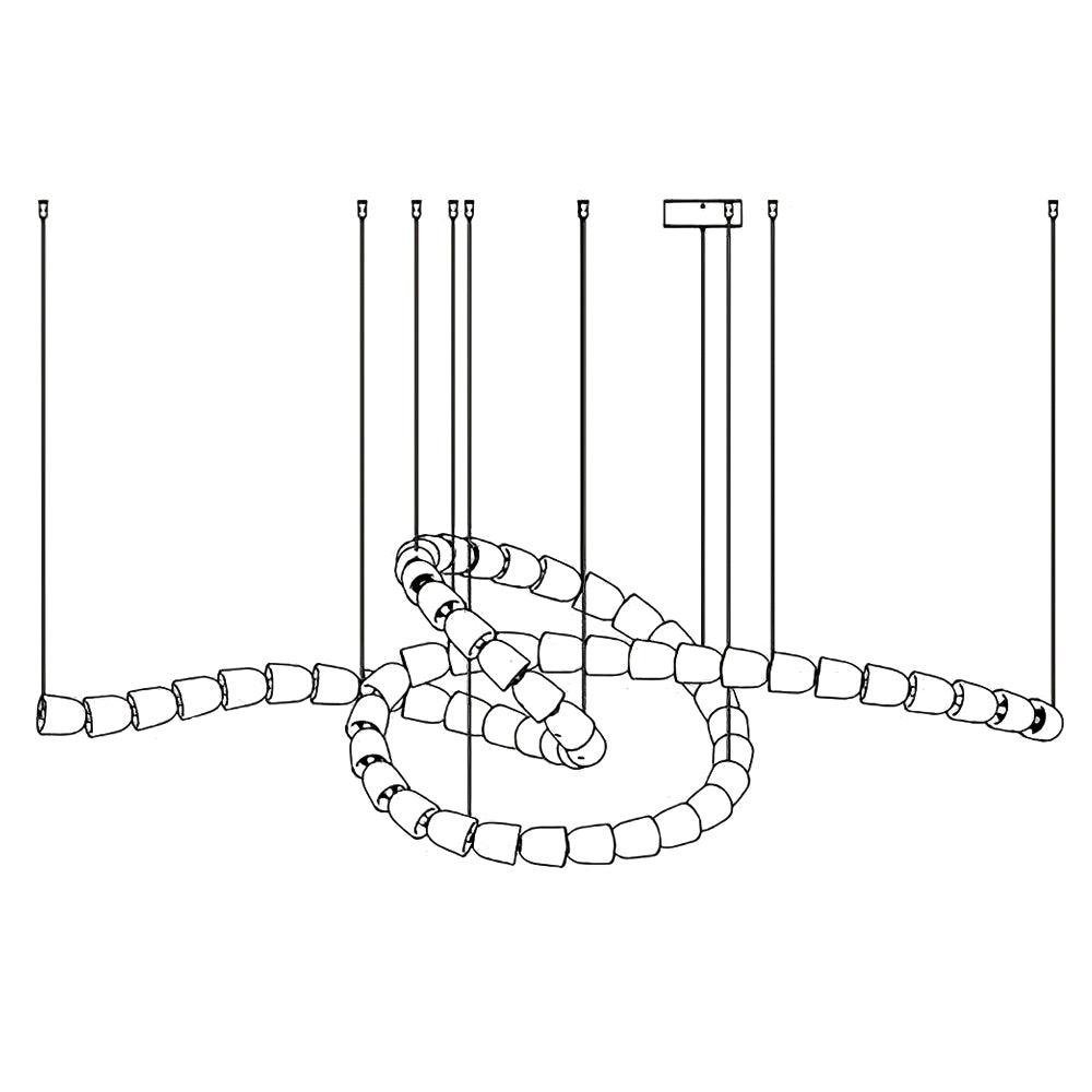 Gabriel Gold Chandelier - Elegant Design with Adjustable Brightness
