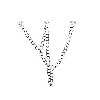 Gabriel Chrome Chandelier - Elegant Design with Adjustable Height & LE