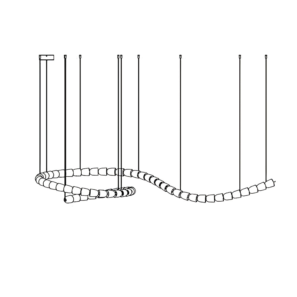 Gabriel Chrome Chandelier - Elegant Design with Adjustable Height & LE
