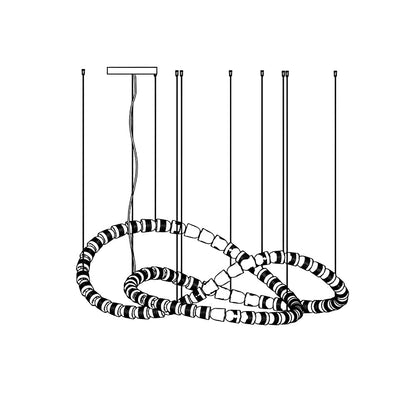 Gabriel Chrome Chandelier - Elegant Design with Adjustable Height & LE