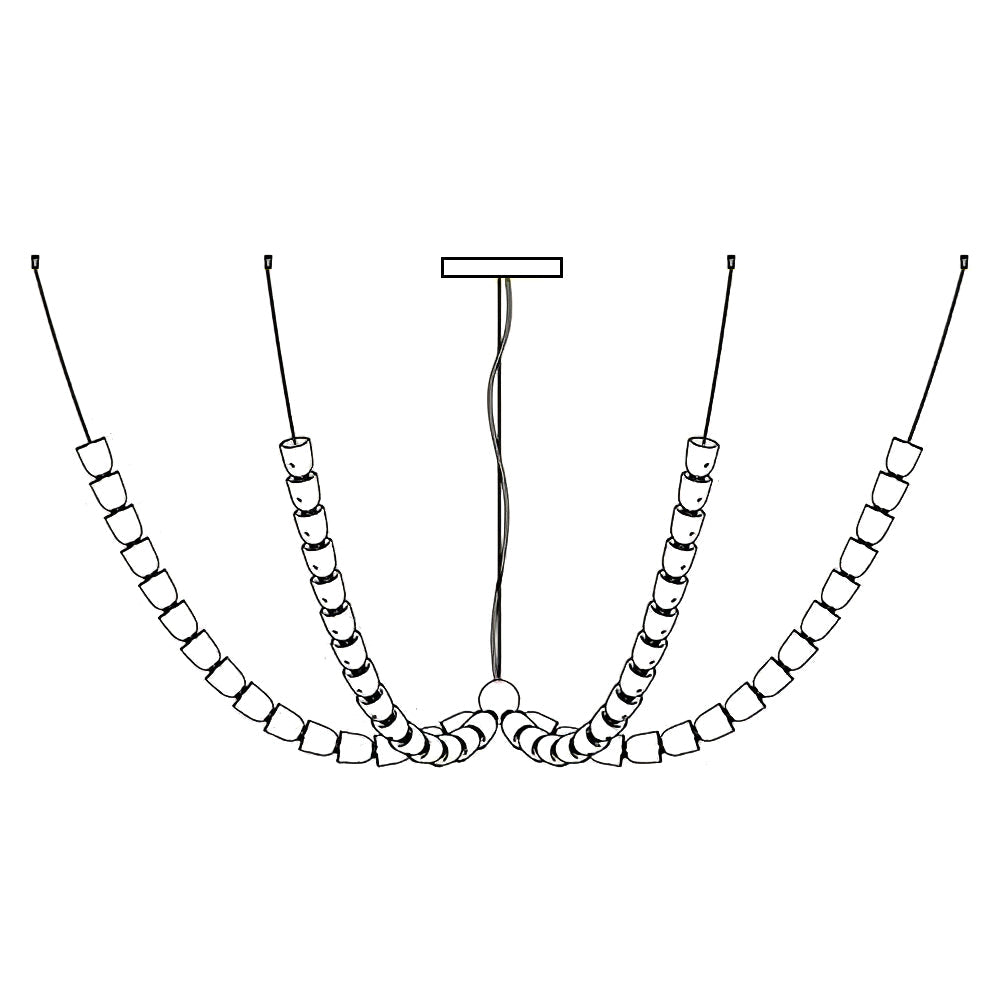 Gabriel Chrome Chandelier - Elegant Design with Adjustable Height & LE