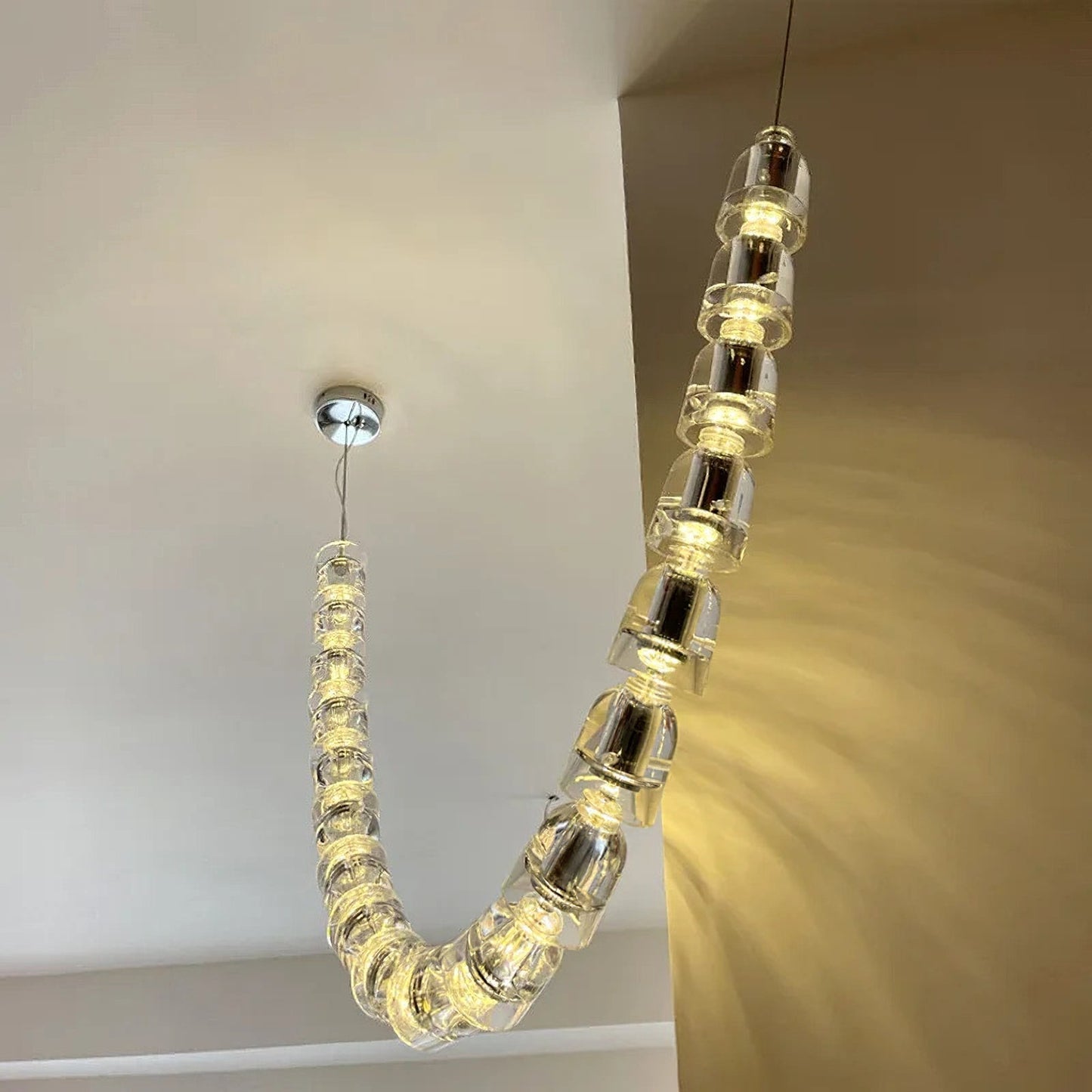 Gabriel Chrome Chandelier - Elegant Design with Adjustable Height & LE