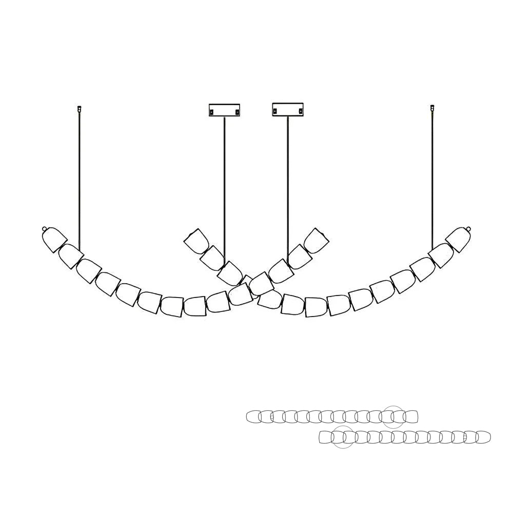 Gabriel Chrome Chandelier - Elegant Design with Adjustable Height & LE