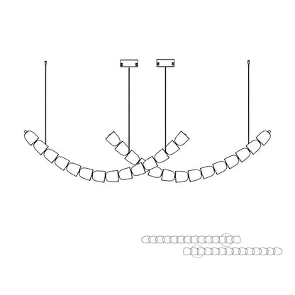 Gabriel Chrome Chandelier - Elegant Design with Adjustable Height & LE