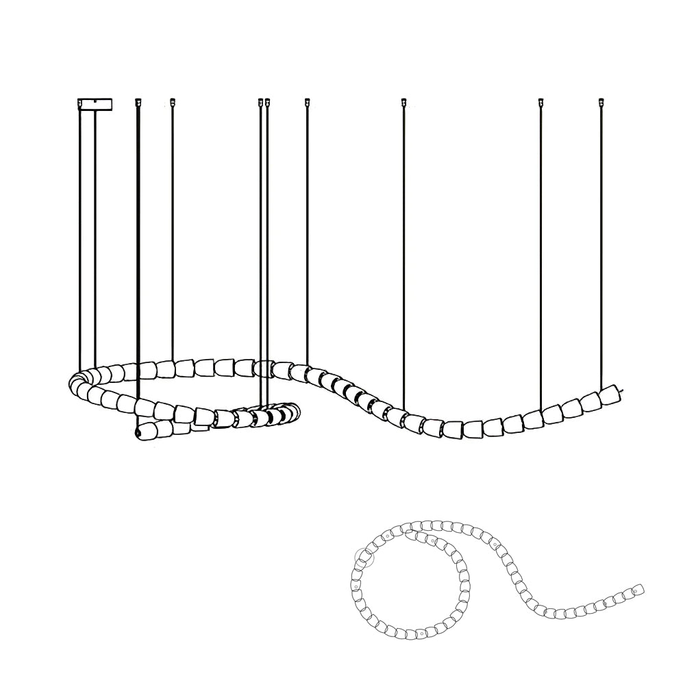 Gabriel Chrome Chandelier - Elegant Design with Adjustable Height & LE