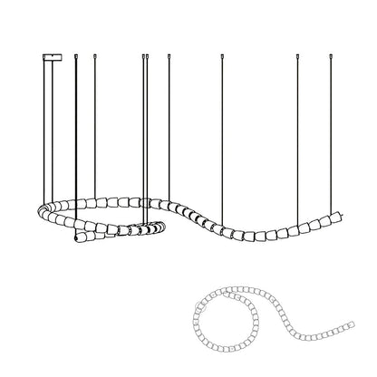 Gabriel Chrome Chandelier - Elegant Design with Adjustable Height & LE