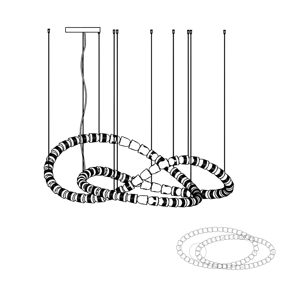 Gabriel Chrome Chandelier - Elegant Design with Adjustable Height & LE