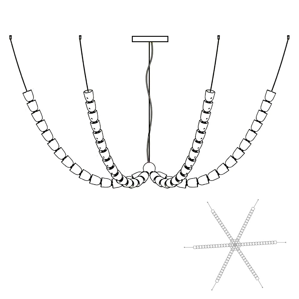 Gabriel Chrome Chandelier - Elegant Design with Adjustable Height & LE