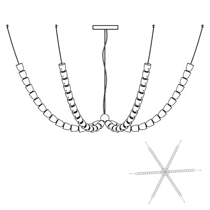 Gabriel Chrome Chandelier - Elegant Design with Adjustable Height & LE