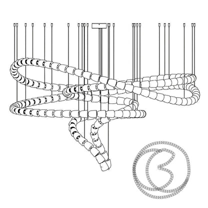 Gabriel Chrome Chandelier - Elegant Design with Adjustable Height & LE