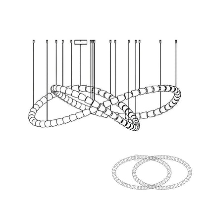 Gabriel Chrome Chandelier - Elegant Design with Adjustable Height & LE