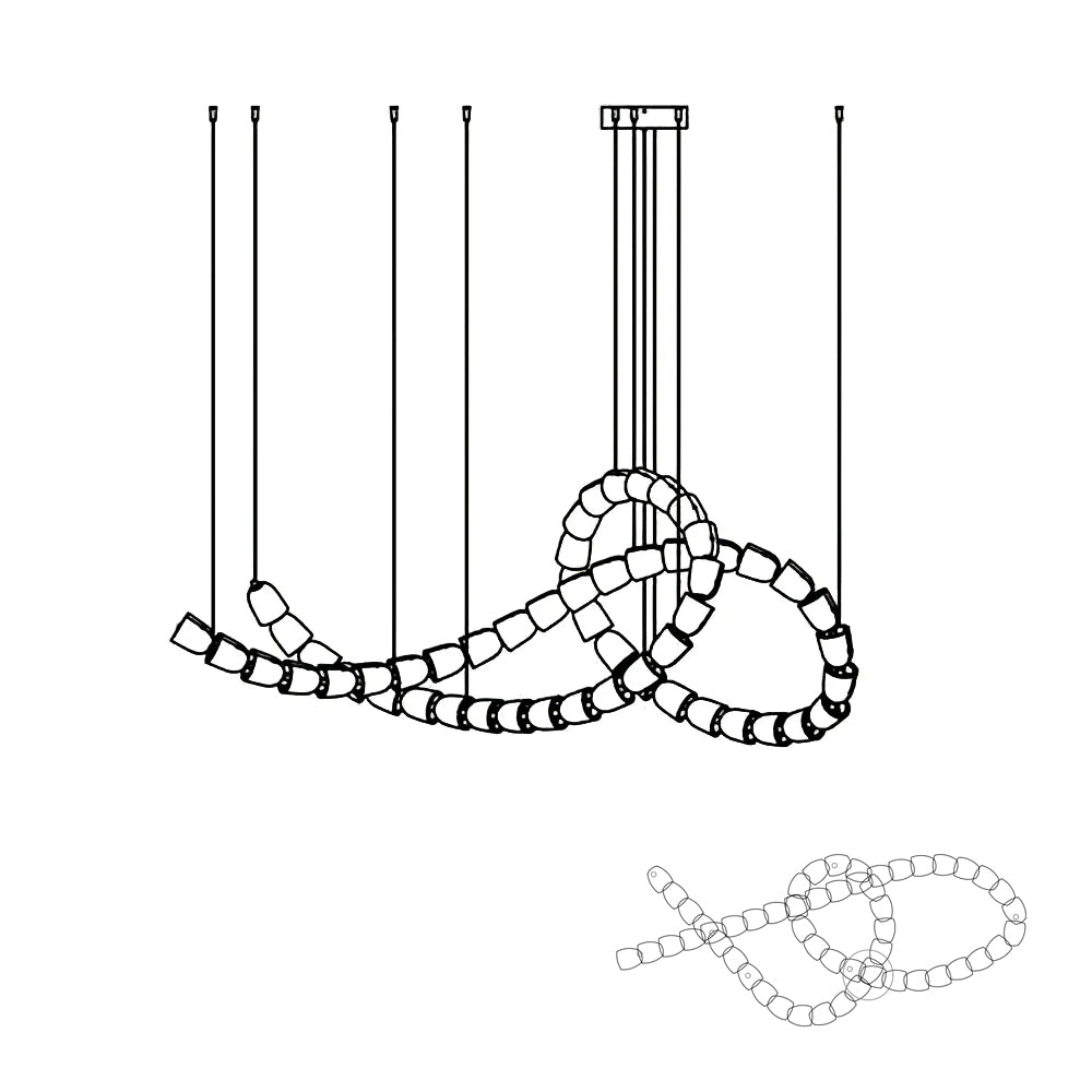 Gabriel Chrome Chandelier - Elegant Design with Adjustable Height & LE