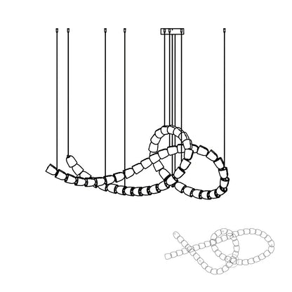 Gabriel Chrome Chandelier - Elegant Design with Adjustable Height & LE