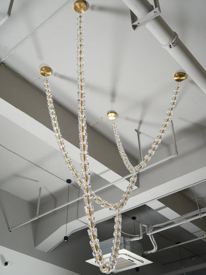 Gabriel Gold Chandelier - Elegant Design with Adjustable Brightness